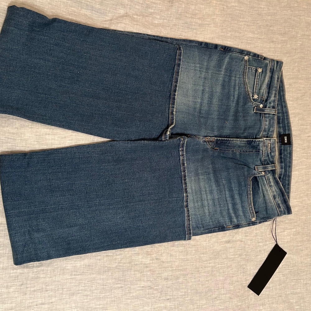 NWT Edwin Lark Flare Jeans Flashback Blue High Rise Denim EW2061ICS Designer 31 - Picture 2 of 5